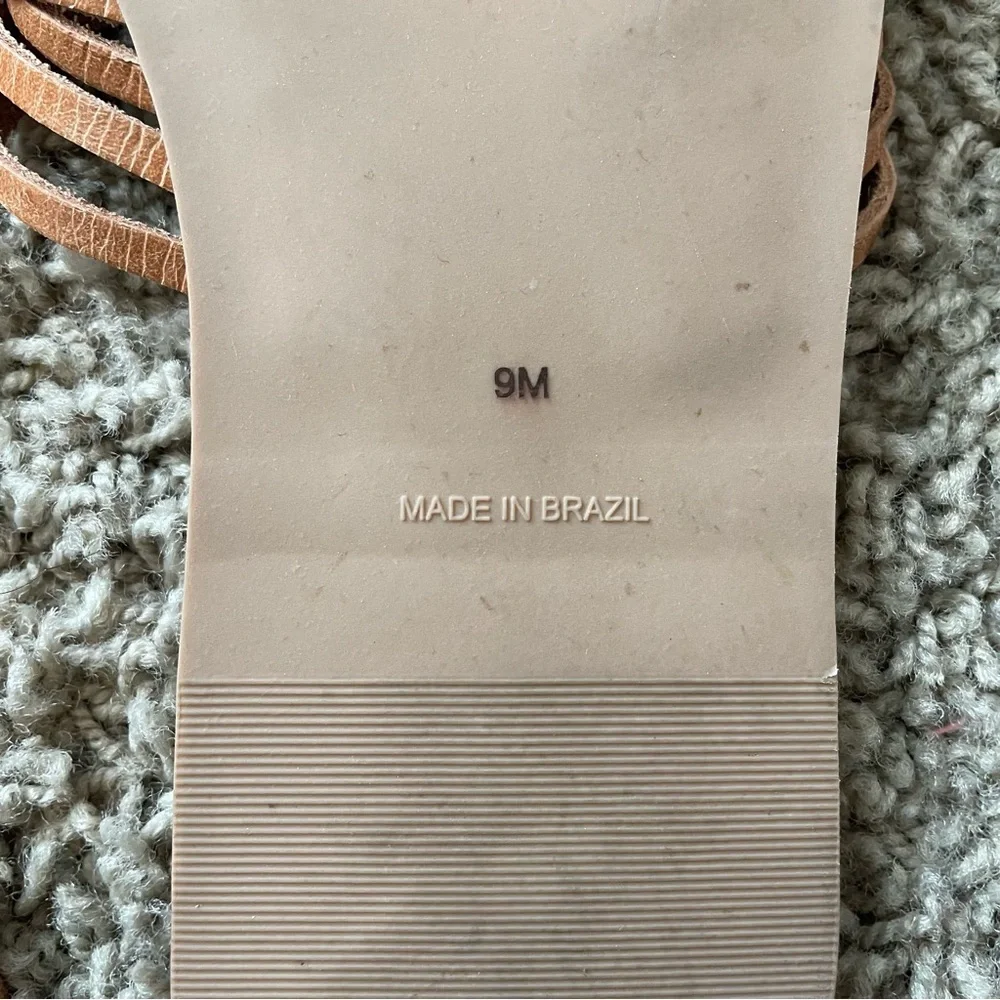 Matisse Fred Woven Leather Sandals in cognac tan size 9 - Picture 8 of 9